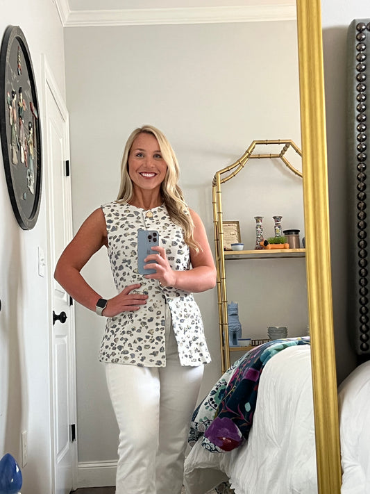 Blue Cheetah Top