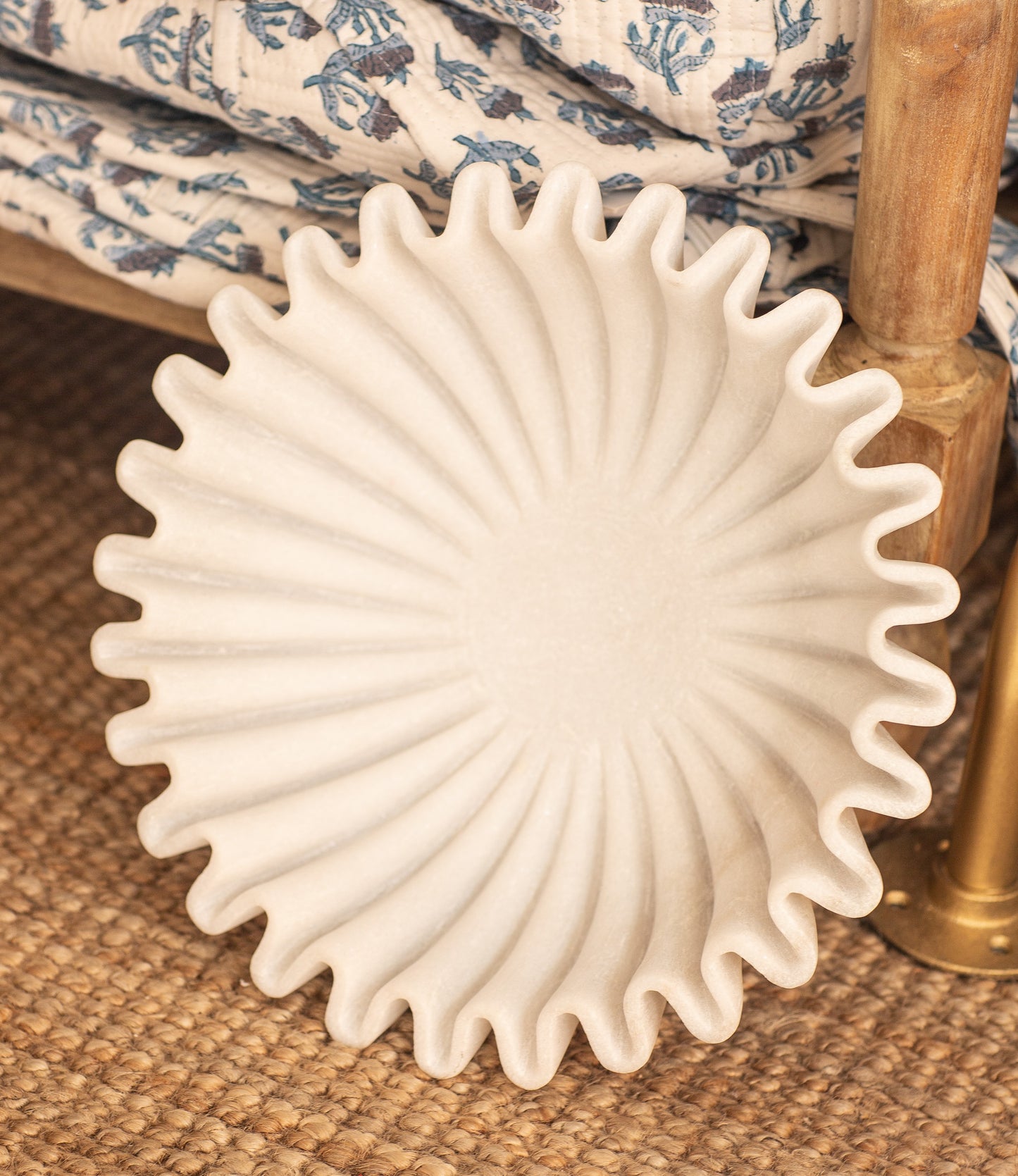 Scalloped Marble Bowl