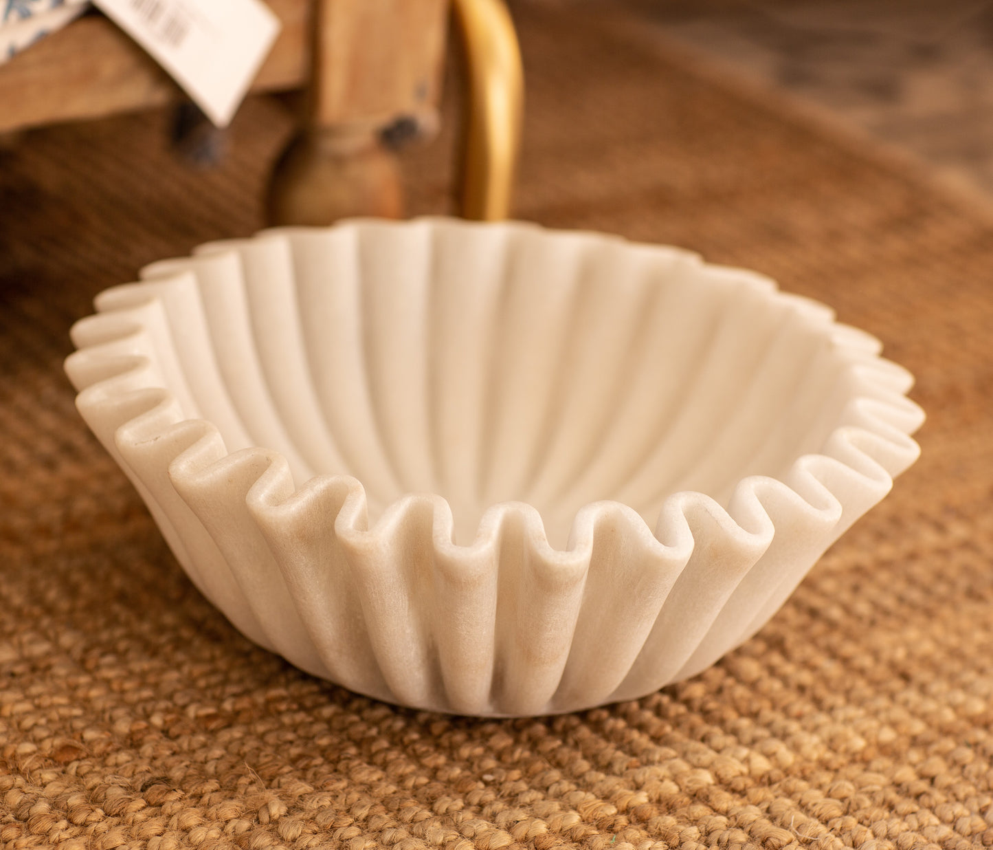 Scalloped Marble Bowl