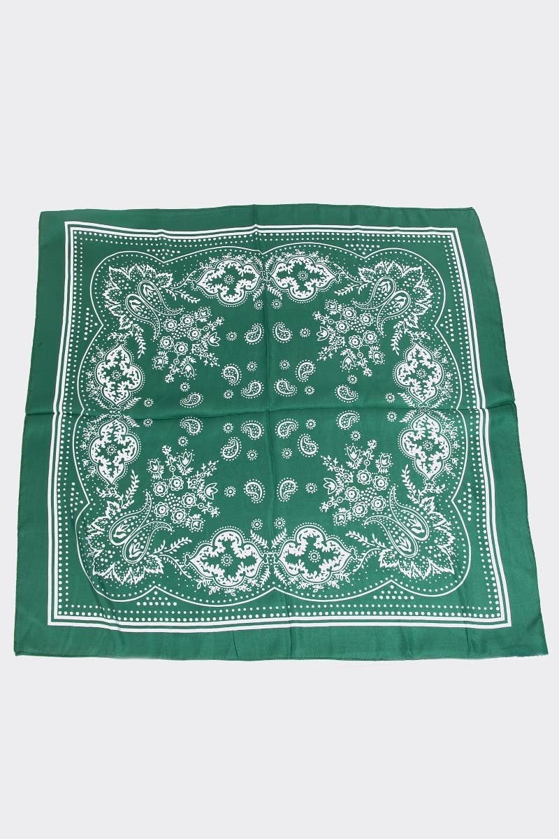 Collections by Fame Accessories - Light Paisley Design Square Scarf: NV