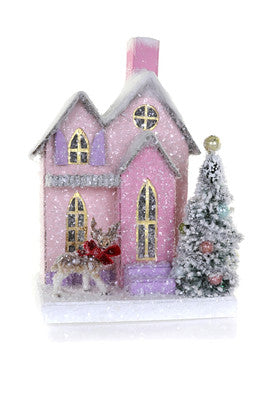 Petite Pink Christmas House