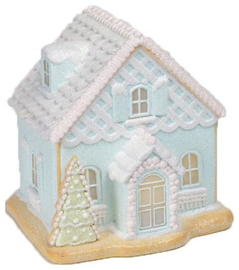 Blue Gingerbread House