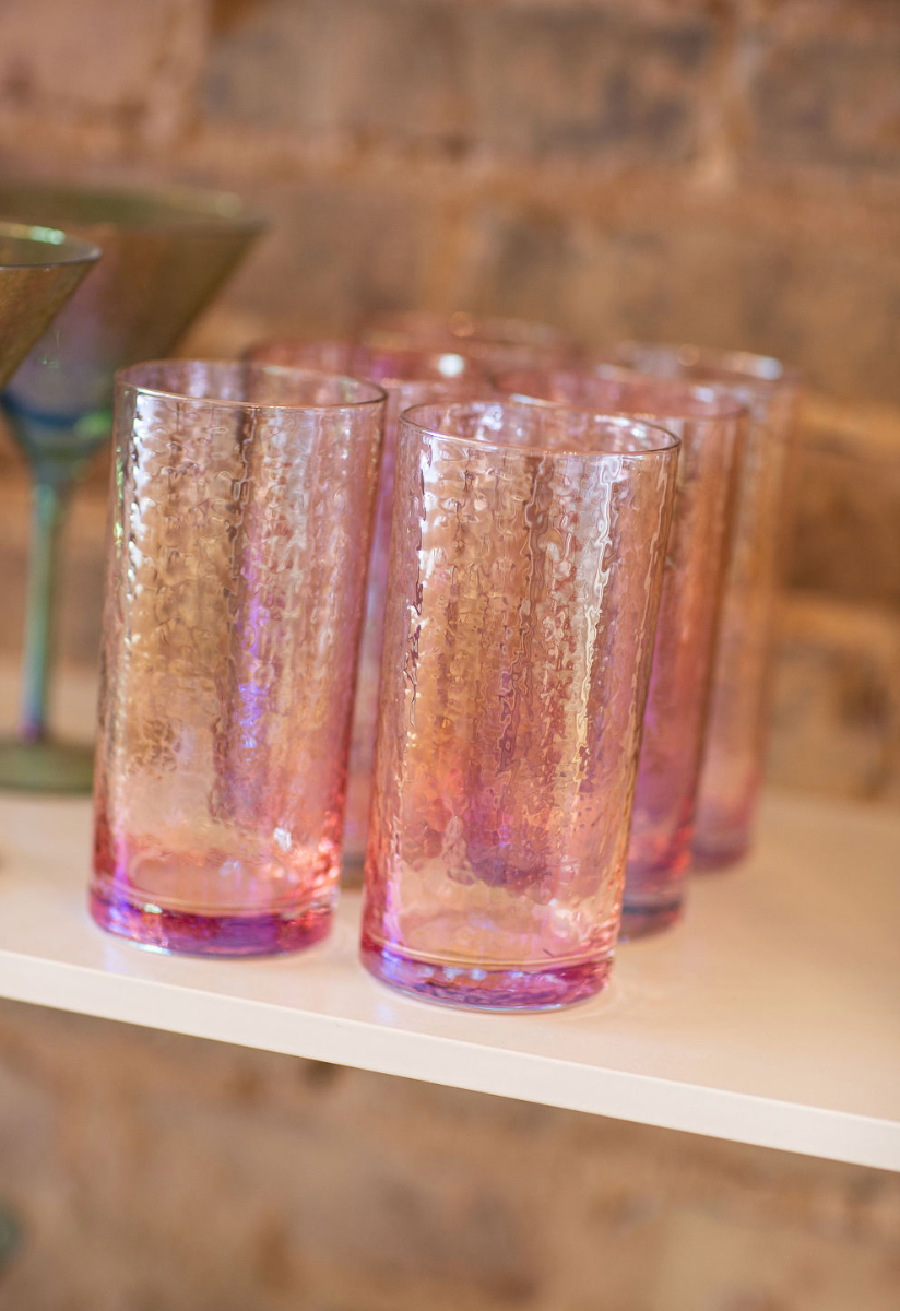 Pink Highball Glass