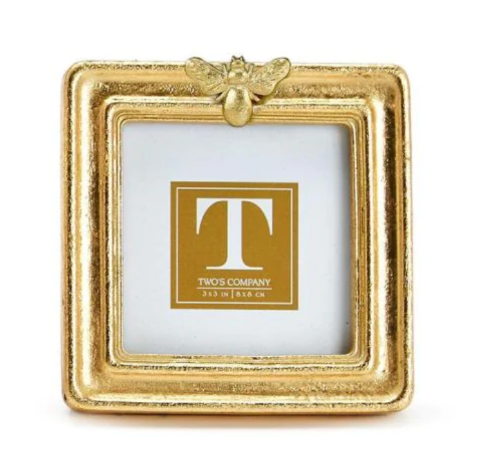 Golden Bee Square Gold Leaf Finish Photo Frame