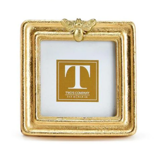 Golden Bee Square Gold Leaf Finish Photo Frame