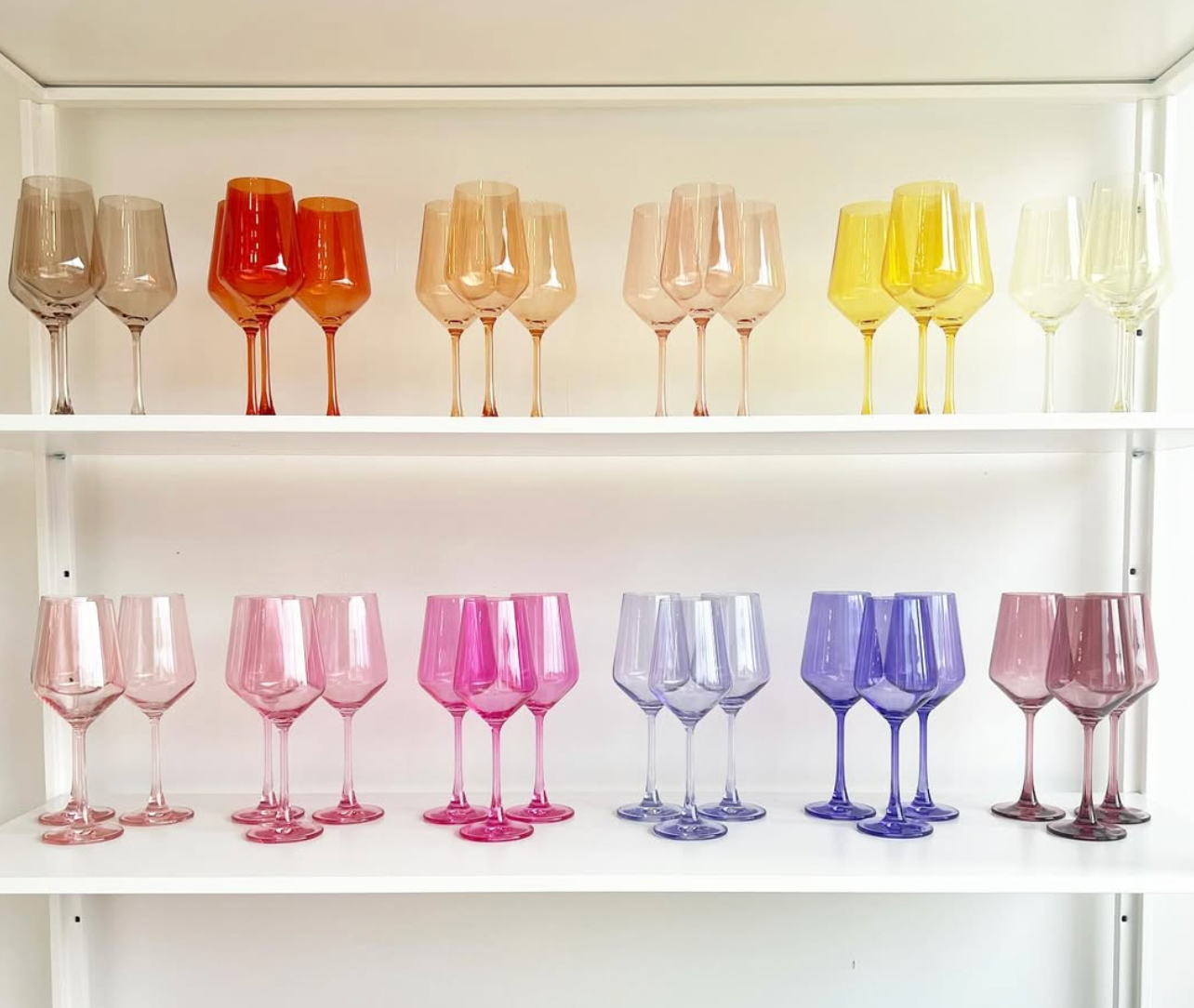 Single Colored Wine Glass