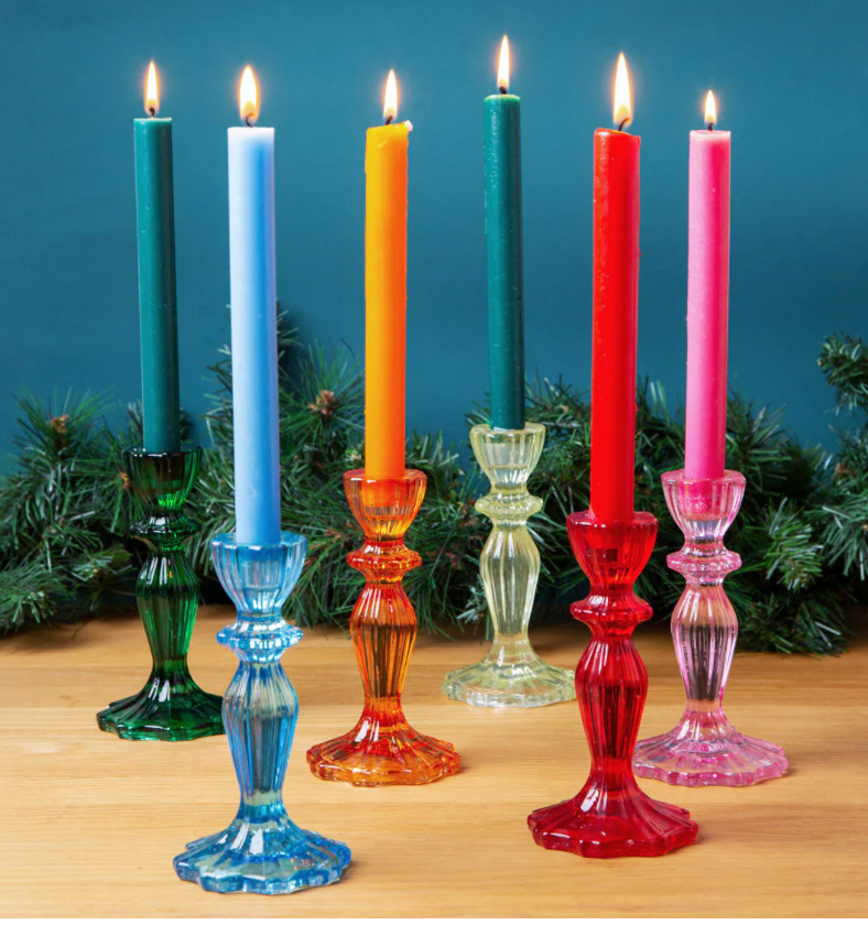 Colorful Glass Candle Holder