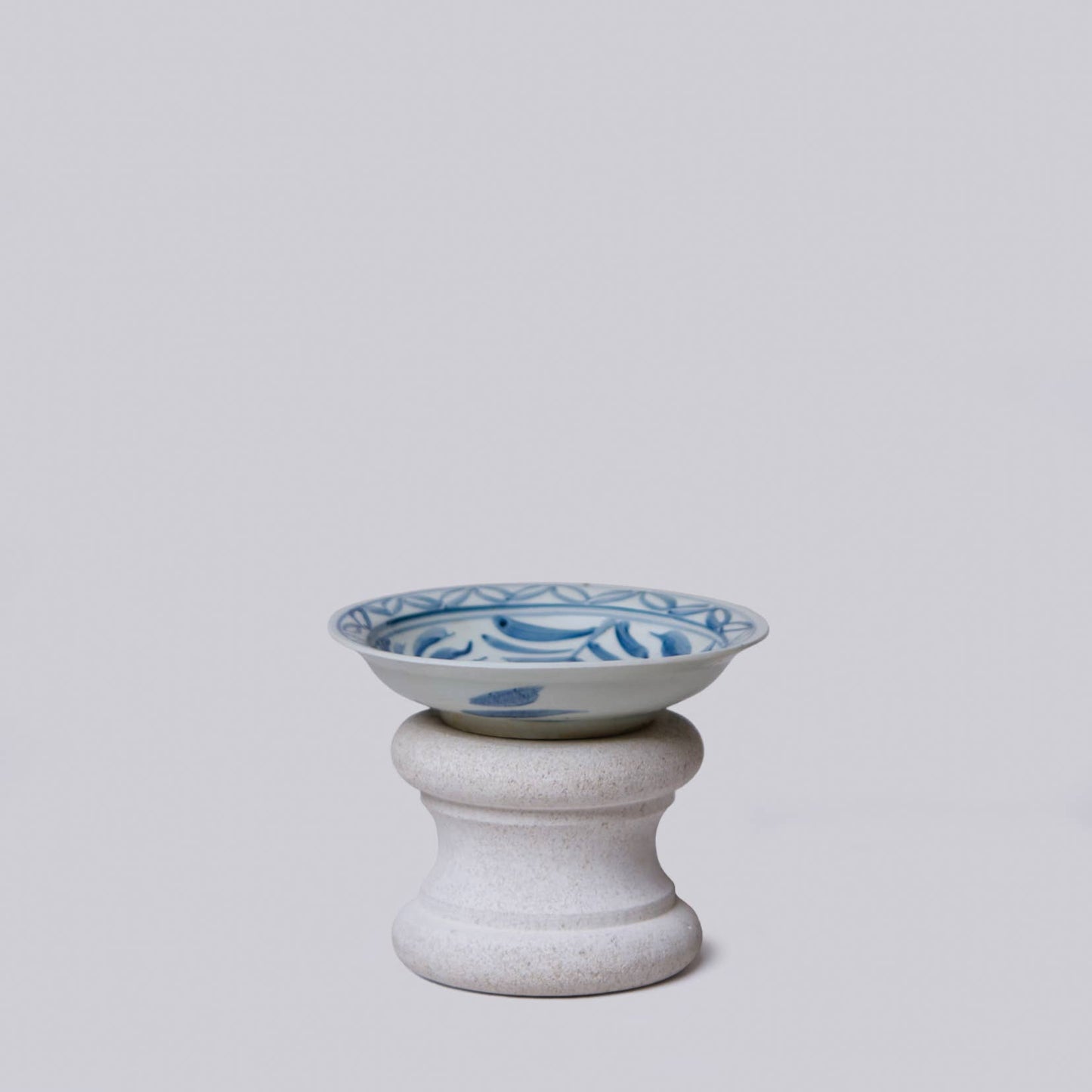 Small Blue and White Porcelain Floral Dish