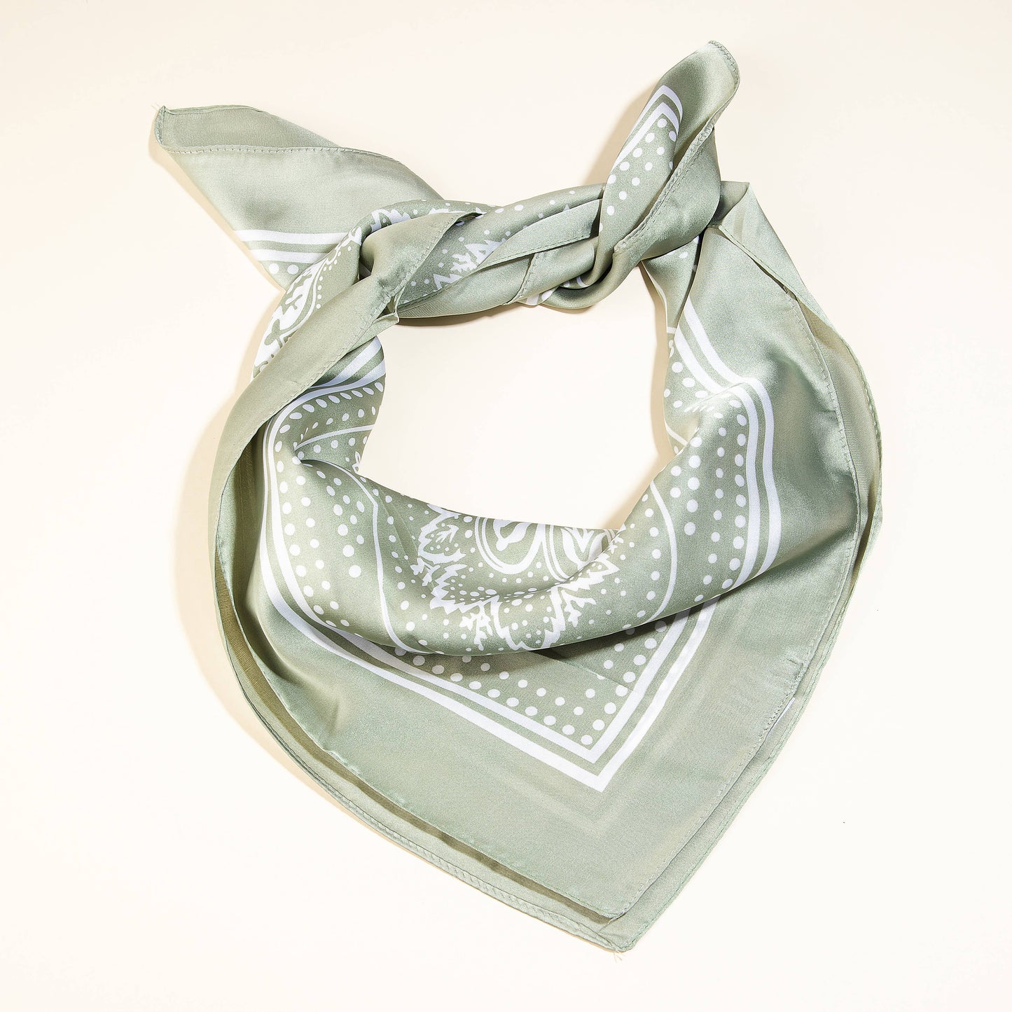 Light Paisley Design Square Scarf