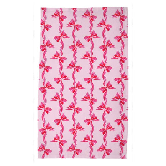 Taylor Beach Design - Ribbon Trellis Poly Twill Tea Towel