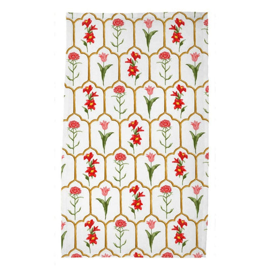 Taylor Beach Design - Merry Marrakesh Holiday Poly Twill Tea Towels, Classic White