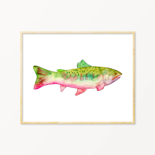 Snoogs & Wilde Art - Colorful Trout #2 ~ Art Print: 5x7